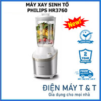 Máy xay sinh tố HR3760 công suất 1500W, màn hình kỹ thuật số, chức năng làm sạch.  Hàng chính hãng bảo hàng 24 tháng