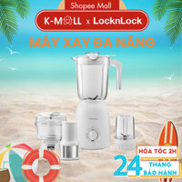 Máy xay sinh tố LocknLock Multi Blender 1.5L 800W EJM416WHT , nghiền đá, có lọc bã hạt - K-MALL