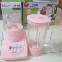 🌸Máy xay sinh tố Lont LT-728(2 cối thủy tinh, bảo hành 12 tháng)