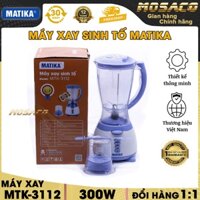 Máy xay sinh tố MATIKA MTK-3112 dung tích 1.5l công suất hoạt động 300W. Máy xay đa năng thiết kế hiện đại- MOSACO