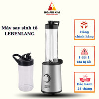 Máy xay sinh tố mini, máy xay đa năng cầm tay Lebenlang LBSP8648 có 1 cối 2 bình thay thế gọn nhẹ bảo hành 2 năm