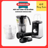 Máy xay sinh tố SUNHOUSE SHD5322B ĐEN, 3 cối chức năng xay nhuyễn các loại thực phẩm