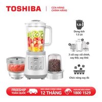 Máy xay sinh tố Toshiba BL-70PR2NV - Dung tích 1.5L - 3 cối (gồm cối xay thịt) - Chức năng xay đá - Công suất 700W - Hàng chính hãng - Bảo hành 12 tháng chất lượng Nhật Bản