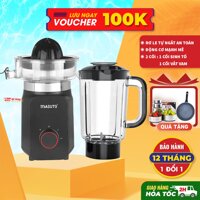 Máy xay sinh tố vắt cam đa năng Masuto Blender cối 1,25L say đá viên hoa quả smoothie siêu nhuyễn mịn Combo