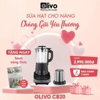 Máy Xay Sữa Hạt Đa Năng OLIVO CB20 -Tặng Cối Xay Khô, Sách CT - 12 Chức Năng- Hàng Chính Hãng