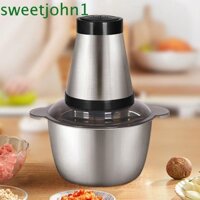 Máy Xay Thép Không Gỉ SWEETJOHN, Máy Xay Thịt Hiệu Quả 2L, Máy Xay Sinh Tố Nhà Bếp Điều Chỉnh Tốc Độ Kép Đa Năng Với Dao Thép Bốn Lá Máy Xay Điện Gia Đình