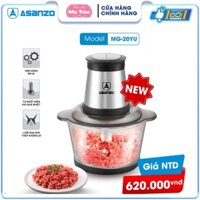 Máy xay Thịt 2 Lít ASANZO MG-20YU INOX 02 lưỡi dao kép Nhanh chóng, tiện lợi - HÀNG CHÍNH HÃNG BẢO HÀNH 12 THÁNG