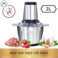 MÁY XAY THỊT BẰNG CỐI INOX 2 LÍT DAO 4 LƯỠI- Nhựa Bảo Hưng