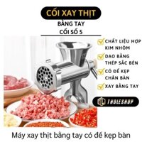 Máy xay thịt bằng tay inox( máy xay inox có cáng )