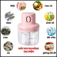 Máy xay thịt cầm tay mini sạc điện 250ml – Máy xay tỏi ớt, củ quả đa năng