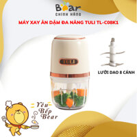 Máy xay thịt cháo ăn dặm cho bé mini TULI TL-C08K1, 200W, 8 Lưỡi dao inox xay sinh tố, BH 18 Tháng