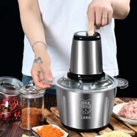 Máy Xay Thịt Cối Inox 4 Lưỡi Đa Năng - Xay Cua, Cá, Tỏi Ớt, Các Loại Rau Củ Quả