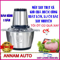 Máy xay thịt, cối xay inox 304 dung tích 2l - Máy xay giò chả, sinh tố, thịt cá đa năng  shop365