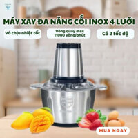 Máy Xay Thịt ,Cối xay thịt inox xay giò chả ,Máy Xay Đa Năng Cối Inox 4 Lưỡi