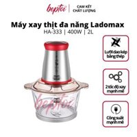 Máy xay thịt đa năng cối thủy tinh, dao inox, công suất 400W Ladomax HA-333 - Hàng chính hãng - Thân Inox