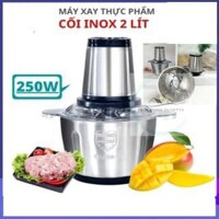 Máy Xay Thịt Đa Năng Công Suất Lớn 250W, Cối Inox Kèm 4 Lưỡi Dao Siêu Sắc Bén, MÁY XAY THỊT INOX - Gia Dụng OLympia