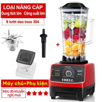 Máy xay thịt đa năng công suất 4500W, máy xay sinh tố công nghiệp 2 cối, xay thịt cá, đồ khô, công nghệ mới