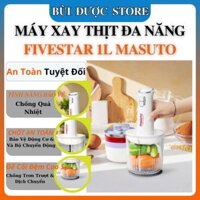 Máy Xay Thịt Đa Năng Fivestar 1L Masuto - Cối Xay Thủy Tinh , Siêu Nhanh , Siêu Khỏe , Nhuyễn Mịn