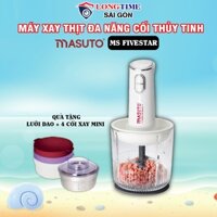 Máy Xay Thịt Đa Năng Masuto MS FIVESTAR Cối Thủy Tinh An Toàn Công Suất 300W - Cối Xay Vạn Năng Xay Nhuyễn Mọi Thực Pẩm