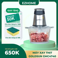 Máy xay thịt Goldsun GMC4740 dung tích 2L công suất 500W cối thuỷ tinh an toàn, lưỡi dao 4 cánh inox 304 không gỉ