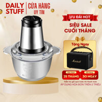 Máy Xay Thịt Inox Cao Cấp, Dao 4 Lưỡi, Dung Tích 2L, Xay Hành Tỏi Ớt Dễ Dàng