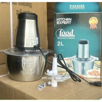 Máy xay thịt Inox Kitchen Expert công suất 250W Inox 304/ Máy xay đa năng Food Processor 2L