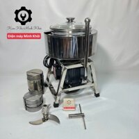 Máy xay thịt làm giò chả, pate 1100W khung A inox có bao đá, Máy xay đa năng, công nghiệp, gia đình