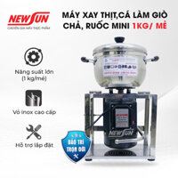 Máy Xay Thịt Làm Giò Chả Ruốc, Xay Cua, Xay Cá Gia Đình NEWSUN 1 Kg Mẻ, Inox Cao Cấp, Công Suất 900W, Chân vuông