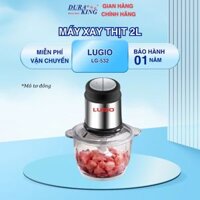 Máy xay thịt LUGIO model LG-532 mô tơ bằng đồng 100% công suất 350w cối thủy tinh bảo hành 12 tháng