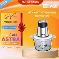 Máy Xay Thịt, Máy Xay Thực Phẩm Đa Năng OLIVO FC21 Thương Hiệu Mỹ Dung Tích 2.1 Lít Công Suất 500 W - Hàng Chính Hãng