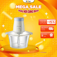 Máy xay thịt mini 2L Bear QSJ-B02Q1, 300W, Đa Năng Xay Tỏi Ớt, Rau Củ, Xay đá bi, BH 18 Tháng