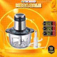 Máy xay thịt mini đa năng 2L BEAR QSJ-C03M1, 300W, say thực phẩm, rau củ, cá, tỏi ớt, BH 18 tháng