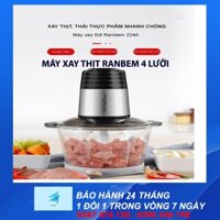 Máy xay thịt nội địa Ranbem 224A Hàng nhập khẩu siêu sắc - 300W 2 tốc độ lưỡi kép bảo hành 12 tháng