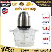 Máy xay thịt PERFECT PF-X01 300W Máy xay được thịt cá gia vị các loại hạt dung tích 1.8L chất liệu cối thủy tinh thiết kế lưỡi dao lưỡi 4 tầng nhỏ gọn tiện dụng tiện lợi - MOSACO GIA DỤNG