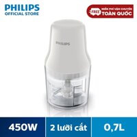 Máy xay thịt Philips 1 cối 0.7L 450W HR1393  (Trắng) - Hàng phân phối chính hãng - Tự ngắt khi quá tải Chức năng chính xay thịt & hạt