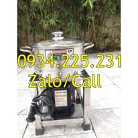 Máy Xay Thịt Ruốc Giò Chả Đa Năng 1100w Khung Inox Nồi 22CM Tặng Que Đánh Ruốc