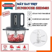Máy Xay Thịt SUNHOUSE SHD5403 - Công Suất Lớn 300W, Dung Tích 1,8L, Lưỡi Dao INOX, 3 Chế Độ Xay