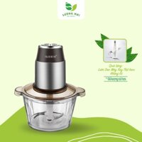 Máy Xay Thịt Thực Phẩm Đa Năng 4 Lưỡi Dao YALIXI Cối Xay Thịt Thủy Tinh Dày Công Suất Cực Mạnh Dung Tích 1,2L - 2L