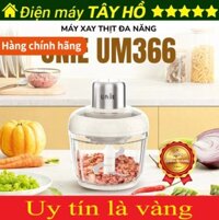 Máy xay thịt UNIE UM366 dung tích 2,5L, 2 cối xay thủy tinh, đánh ruốc, bóc tỏi tiện lợi