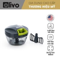 Máy Xay Thực Phẩm Đa Năng Mini OLIVO MPC400A – Xay Tỏi Ớt, Xay Thịt, Xay Hạt Nhanh Chóng – Dây Kéo Chắc Chắn – Dung Tích