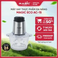 Máy xay thực phẩm đa năng Magic Eco AC-15, lưỡi dao 4 lưỡi, dung tích 2L - Bảo hành chính hãng.
