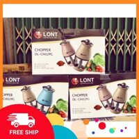 MÁY XAY THỰC PHẨM LONT [ CÓ BẢO HÀNH] phiên bản cối thủy tinh mẫu mới 2019