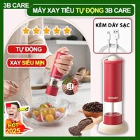 Máy xay tiêu cầm tay 3B Care R20 tự động xay nhuyễn trong 1 lần nhấn nhờ lõi xay Ceramic siêu cứng, lọ xay tiêu kín khí
