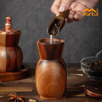 Máy Xay Tiêu Hướng Dẫn Sử Dụng WARKUL Máy Xay Quay Tay Hiện Đại Với Thân Gỗ Acacia Tay Cầm Kim Loại Lưỡi Gốm Xay Muối Retro Cho Nhà Bếp