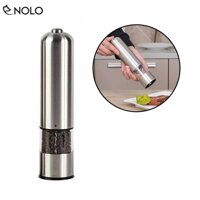 Máy Xay Tiêu Muối Đường Pepper Grinder Model FG05 Có Thể Tăng Giảm Độ Nhuyễn Dùng 4 Viên Pin AA Vỏ Hợp Kim