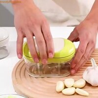 Máy Xay Tỏi DADIGOL, Máy Nghiền Tỏi Hình Bầu Dục Bằng Tay, Thiết Kế Đẩy Tay Đa Năng Dung Tích Lớn Tiết Kiệm Nhân Công Cắt Hành Ớt