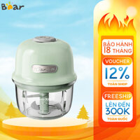 Máy Xay Tỏi Ớt Cầm Tay Mini Đa Năng 0.15L Bear QSJ-E40B1, Dung lượng pin lớn, 3 Lưỡi dao,BH 18 Tháng