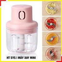 Máy xay tỏi ớt cầm tay,máy xay mi ni sạc điện