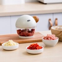 Máy xay tỏi ớt đa năng dụng cụ xay tỏi ớt kéo tay vệ sinh gọn gàng chắc chắn dễ sử dụng