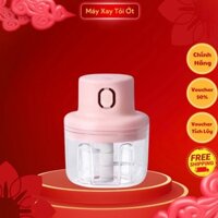 Máy Xay Tỏi Ớt, Máy Xay Thịt Mini Đa Năng Cầm Tay Sạc Điện Cực Kỳ Tiện Lợi